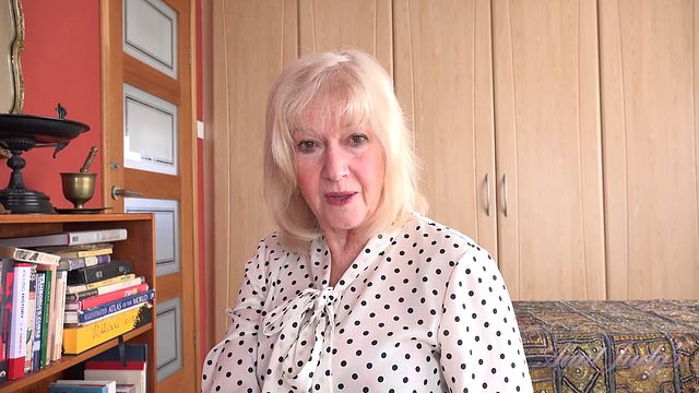 Aunt Judy’s 69yo Busty GILF Stepmom Louise Catches You Watching Mature Porn