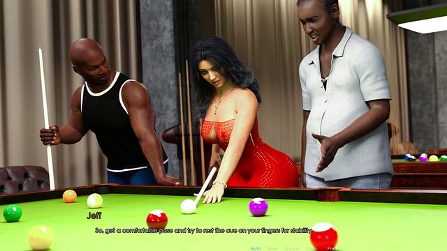 Anna's First Double Billiards Play: Balls Deep in Both Holes